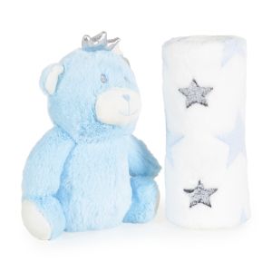 Бебешко одеяло 90/75 cm с играчка Blue Bear