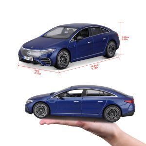 Метална кола MERCEDES-BENZ EQS, С отварящи се врати, 1:24