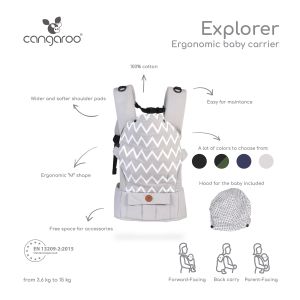 Ергономично кенгуру Explorer тъмнозелен