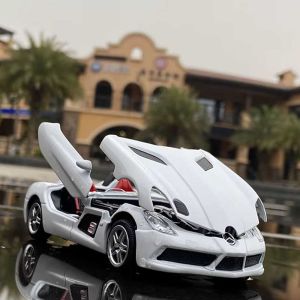 Метална количка Mercedes SLR, Със светлини и звуци, Бял