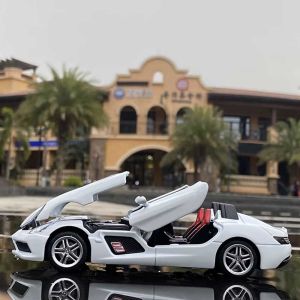 Метална количка Mercedes SLR, Със светлини и звуци, Бял