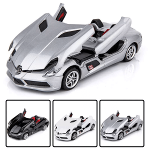 Метална количка Mercedes SLR, Със светлини и звуци, Сив