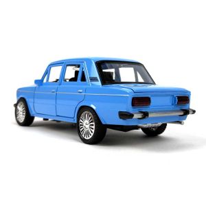 Метална кола Lada, Със светлини и звуци, Син, 1:18, Без опаковка