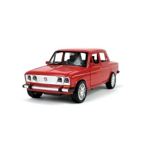 Метална кола Lada, Със светлини и звуци, Червен, 1:18, Без опаковка