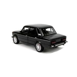 Метална кола Lada, Със светлини и звуци, Черен, 1:18, Без опаковка
