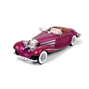 Метална кола Mercedes 500K, Лилав, 1:24, Без опаковка
