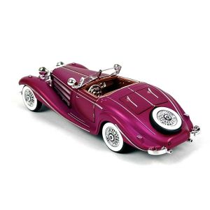 Метална кола Mercedes 500K, Лилав, 1:24, Без опаковка
