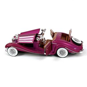 Метална кола Mercedes 500K, Лилав, 1:24, Без опаковка