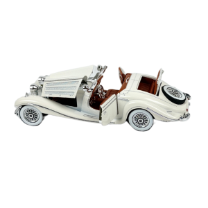 Метална кола Mercedes 500K, Бял, 1:24, Без опаковка