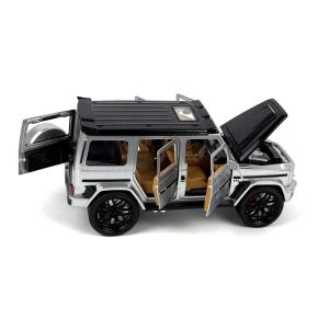 Метален джип, Mercedes G-class Brabus, 1:24, Сив, Без опаковка
