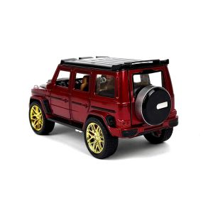 Метален джип, Mercedes G-class Brabus, 1:24, Червен, Без опаковка