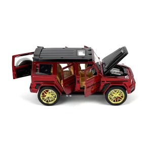 Метален джип, Mercedes G-class Brabus, 1:24, Червен, Без опаковка