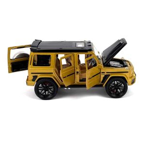Метален джип, Mercedes G-class Brabus, 1:24, Жълт, Без опаковка