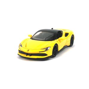 Метална кола Ferrari SF90 Stradale, Жълт, 1:32