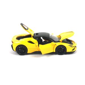 Метална кола Ferrari SF90 Stradale, Жълт, 1:32