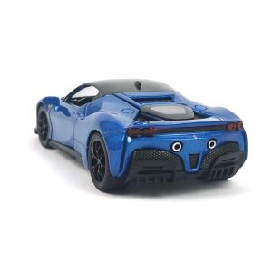 Метална кола Ferrari SF90 Stradale, Син, 1:32