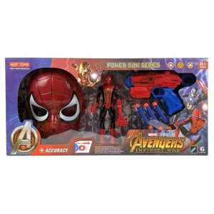 Комплект Спайдърмен, С маска, Оръжие и Фигура, Avengers