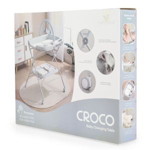 Мултифункционална маса за повиване Croco сив