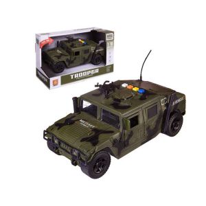 Играчка Кола, Бронирана, Военна,  Със светлини и звук, 1:16