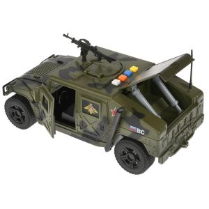 Играчка Кола, Бронирана, Военна,  Със светлини и звук, 1:16