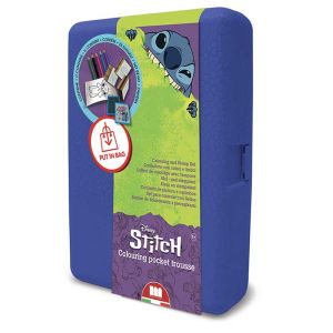 Кутия за съхранение  &quot;Stitch&quot; с аксесоари за оцветяване и 3 печата