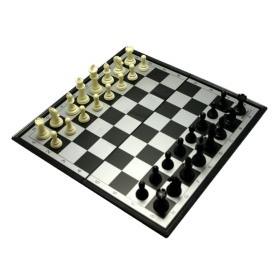 Магнитен шах и табла с пулове 3 в 1, 33х33см