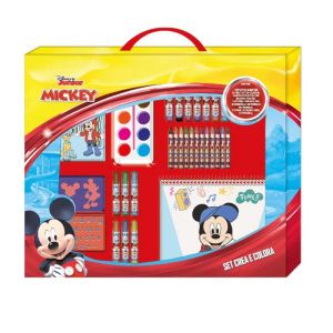 Куфарче &quot;Mickey Mouse&quot; с комплект за рисуване за деца - 35 части