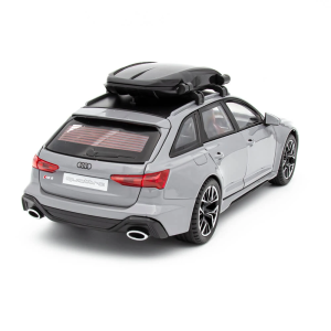 Метална количка Audi Rs6, Със светлини и звуци, 1:32, Сив, Без опаковка