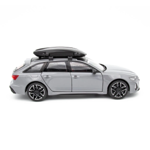 Метална количка Audi Rs6, Със светлини и звуци, 1:32, Сив, Без опаковка