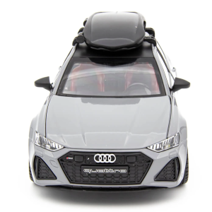 Метална количка Audi Rs6, Със светлини и звуци, 1:32, Сив, Без опаковка