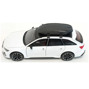 Метална количка Audi Rs6, Със светлини и звуци, 1:32, Бял, Без опаковка