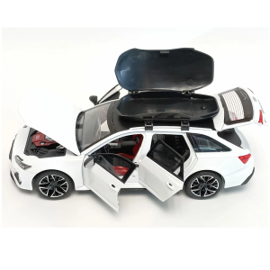 Метална количка Audi Rs6, Със светлини и звуци, 1:32, Бял, Без опаковка
