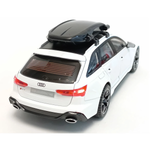 Метална количка Audi Rs6, Със светлини и звуци, 1:32, Бял, Без опаковка