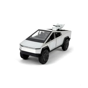Метална кола Tesla Cybertruck, С ATV, Светлини, Звук, Сив, Без опаковка