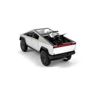 Метална кола Tesla Cybertruck, С ATV, Светлини, Звук, Сив, Без опаковка