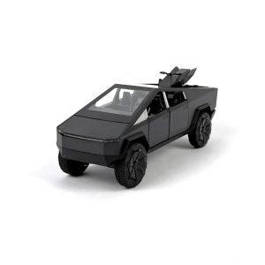 Метална кола Tesla Cybertruck, С ATV, Светлини, Звук, Черен, Без опаковка