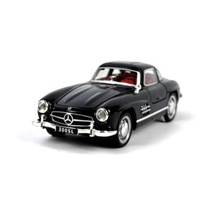 Метална кола Mercedes SL, Светлини, Звук, Черен, 1:32, Без опаковка