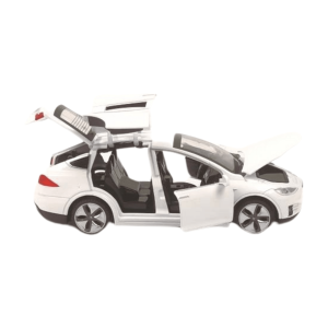 Метална кола Tesla, Model X, мащаб 1:28, Бял, Без опаковка