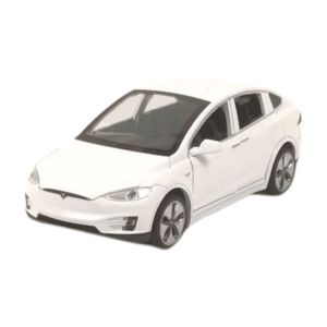Метална кола Tesla, Model X, мащаб 1:28, Бял, Без опаковка