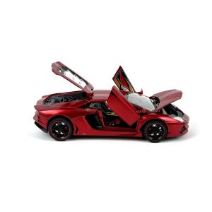 Метална кола Lamborghini Aventador, Мащаб 1:18, Червен, Без опаковка
