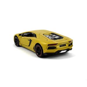 Метална кола Lamborghini Aventador, Мащаб 1:18, Жълт, Без опаковка