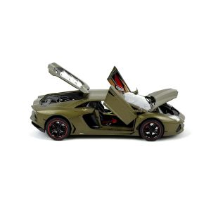 Метална кола Lamborghini Aventador, Мащаб 1:18, Зелен, Без опаковка