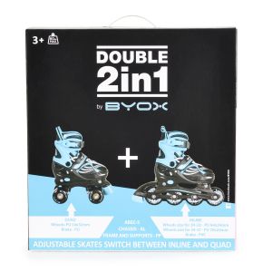 Ролери-кънки Double 2в1 розов S (30-33)
