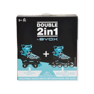 Ролери-кънки Double 2в1 тюркоаз M-(34-37)