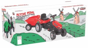 Трактор Active с ремарке 07316 зелен