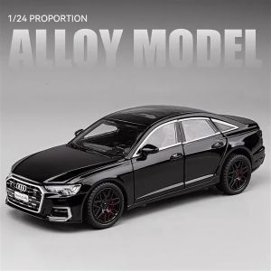Метален автомобил Audi A6L, 1:24, Черен цвят, Без опаковка