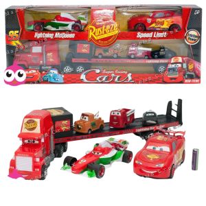 Комплект „Колите“ (Cars) – Mack камион с ремарке и 6 героя от филма