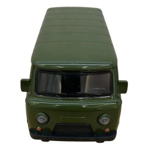 Метален бус Уаз, 1:18, С отварящи се врати, Зелен и pull-back механизъм