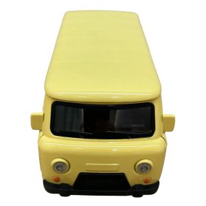 Метален бус Уаз, 1:18, С отварящи се врати, Жълт ретро ван, Реалистични детайли
