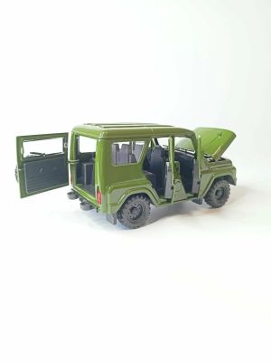 Метален джип Уаз, 1:18, С отварящи се врати, Зелен ретро ван, Класически дизайн 